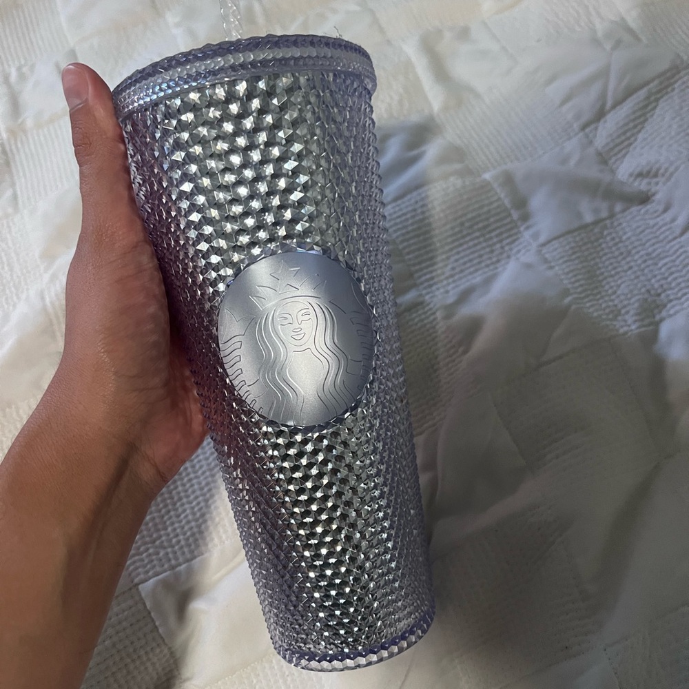 Starbucks Silver Studded Tumbler 24oz with Straw – Limited Edition